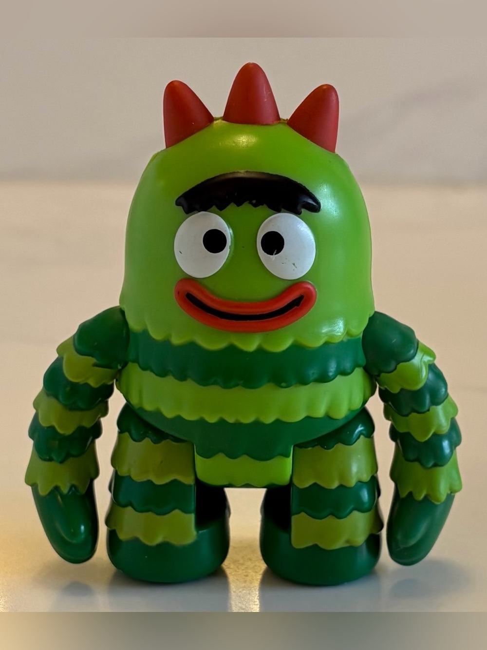 Green Striped Monster Action Figure Toy - Collectible Play Figure